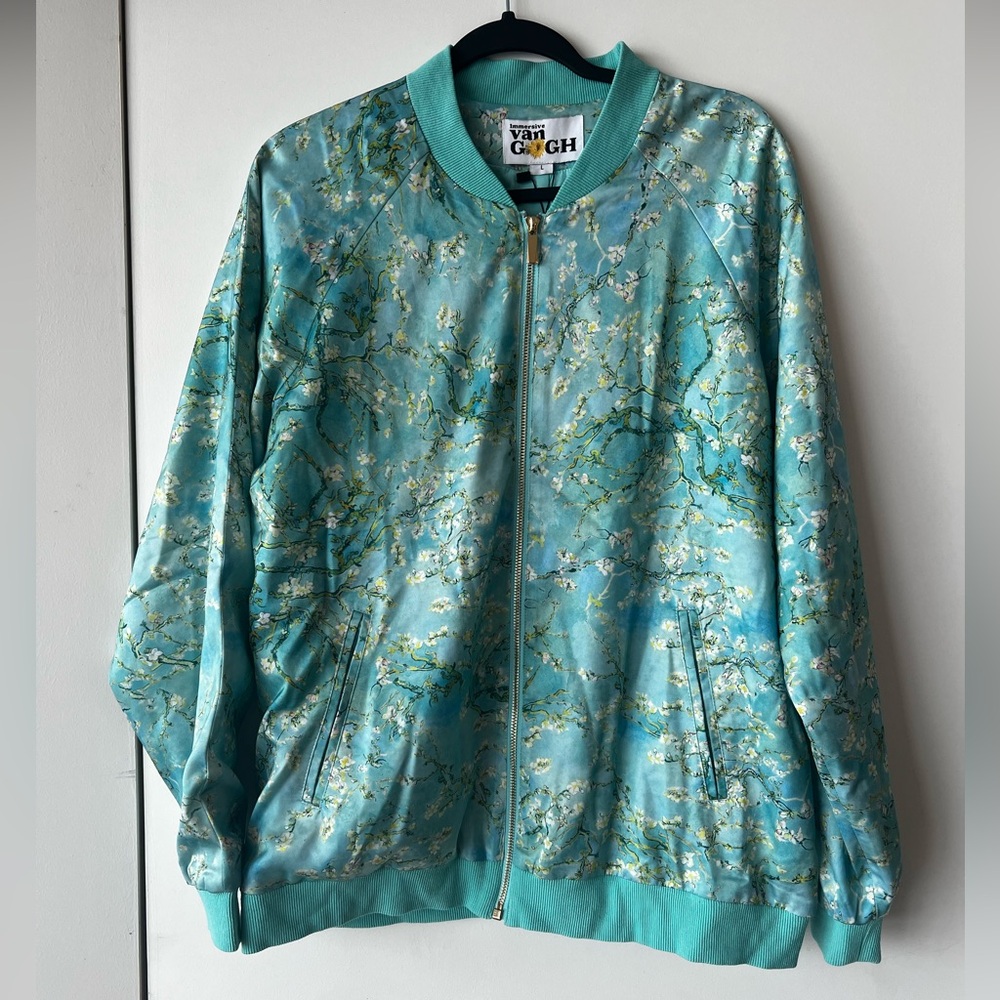 Vincent Van Gogh Almond Blossom Art Print Floral Bomber Jacket